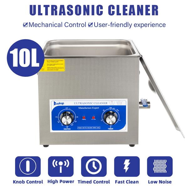 Ultrasonic Cleaner 10L Sonic Ultrasonic Jewelry Denture Parts Cleaner with Digital Timer Heater Control Ultrasonic Cleaner 10L Sonic Ultrasonic Jewelry Denture Parts Cleaner with Digital Timer Heater Control